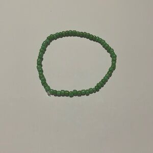 Green seed bead bracelet.